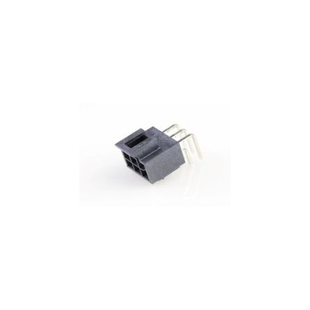 Molex NANOFIT HDR RA DLR 6CKT 15AU BLK 105314-1206